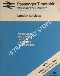 London Services - King's Cross and the City, Hereford, Cambridge, Peterborough: New Welwyn and Hertford Electric Services, 8 November 1976 to 1 May 1977 by British Railways Eastern Region